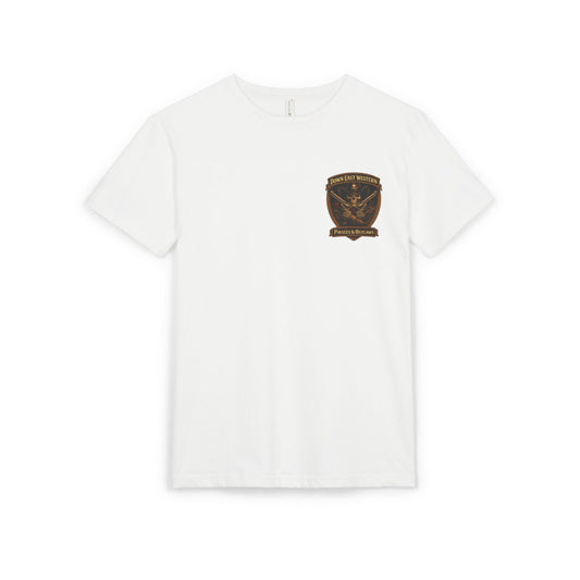 Down East Western Vintage Patch Crew T‑Shirt — Freedom Tastes Like Salt