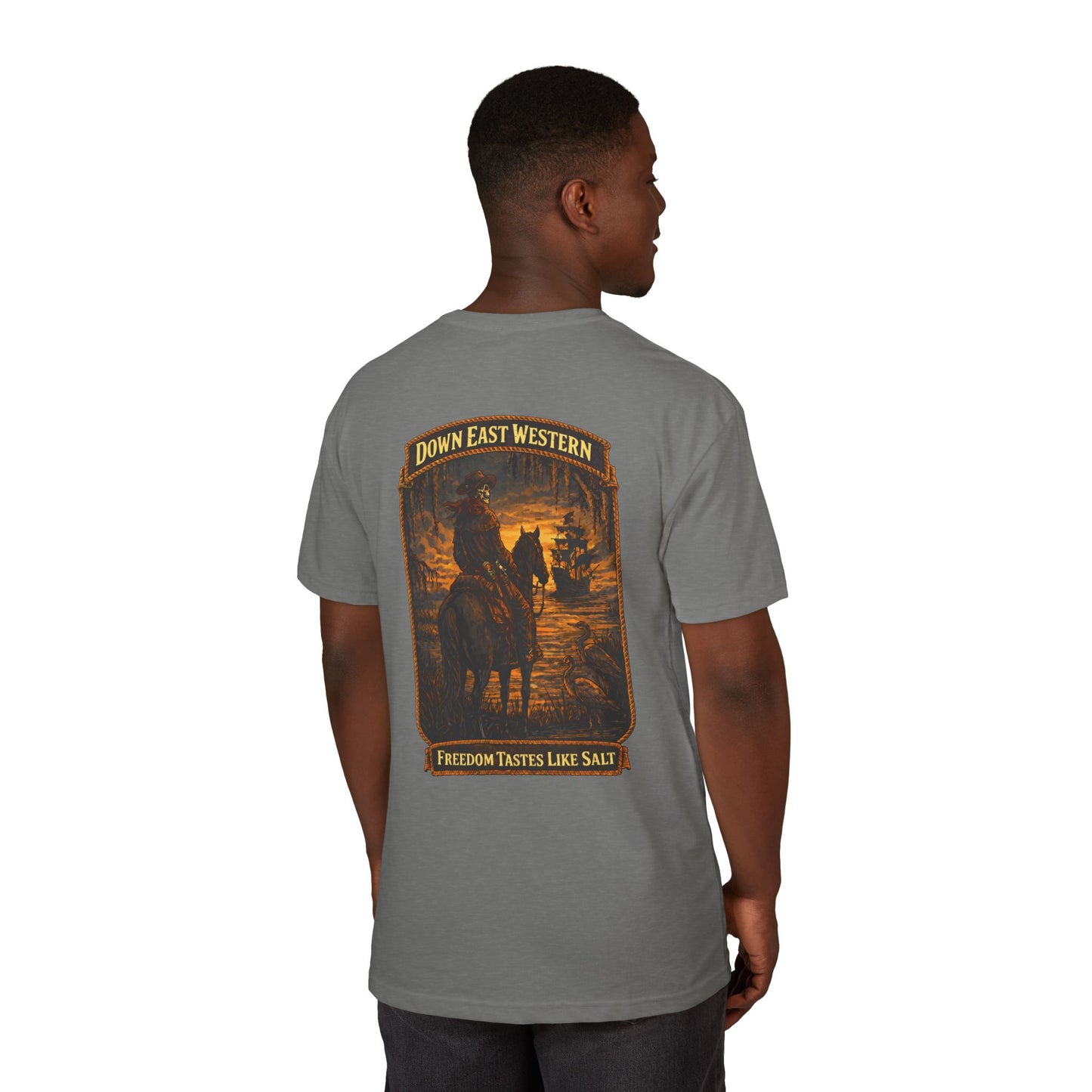 Down East Western  “Freedom Tastes Like Salt “ series Unisex Sueded T-Shirt