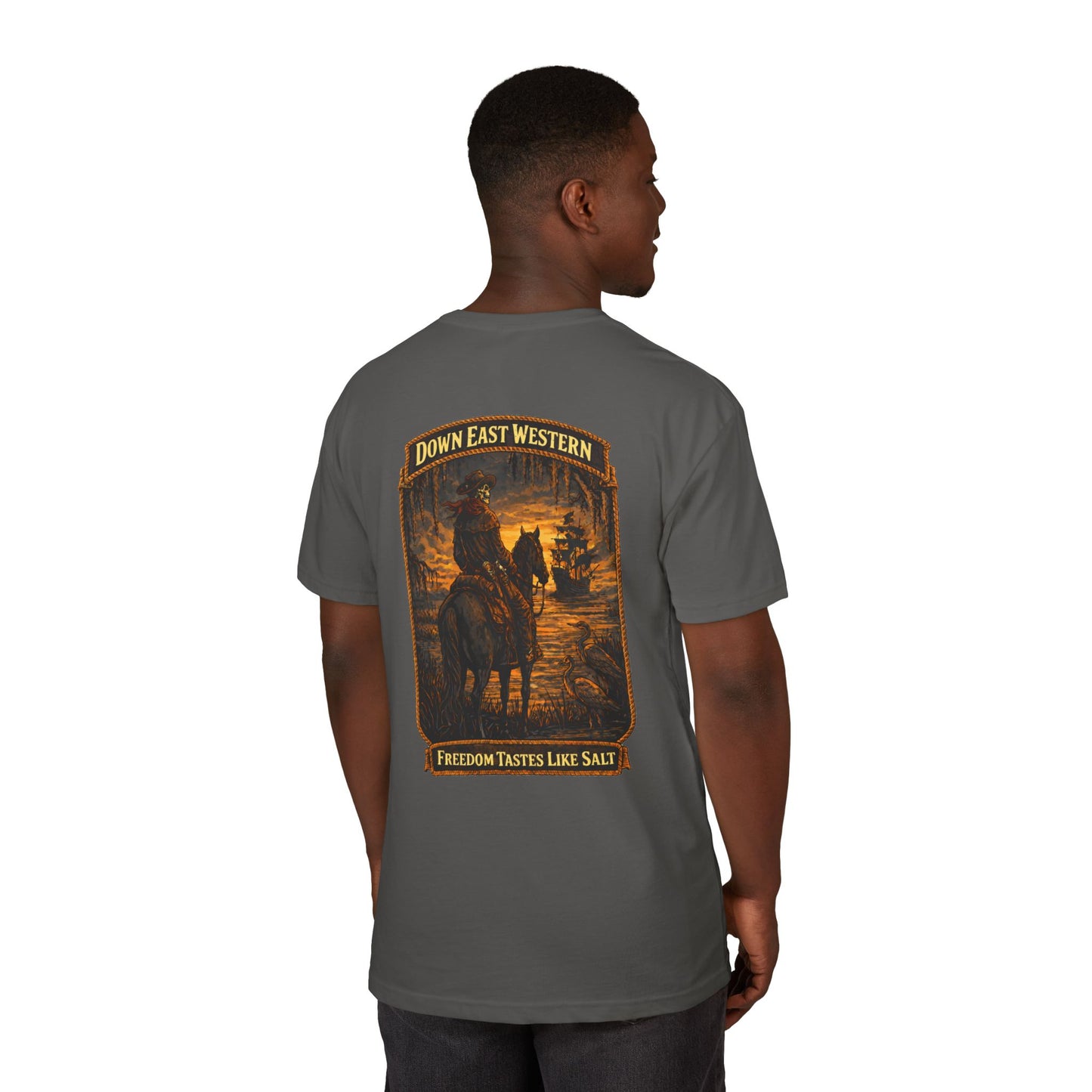 Down East Western  “Freedom Tastes Like Salt “ series Unisex Sueded T-Shirt