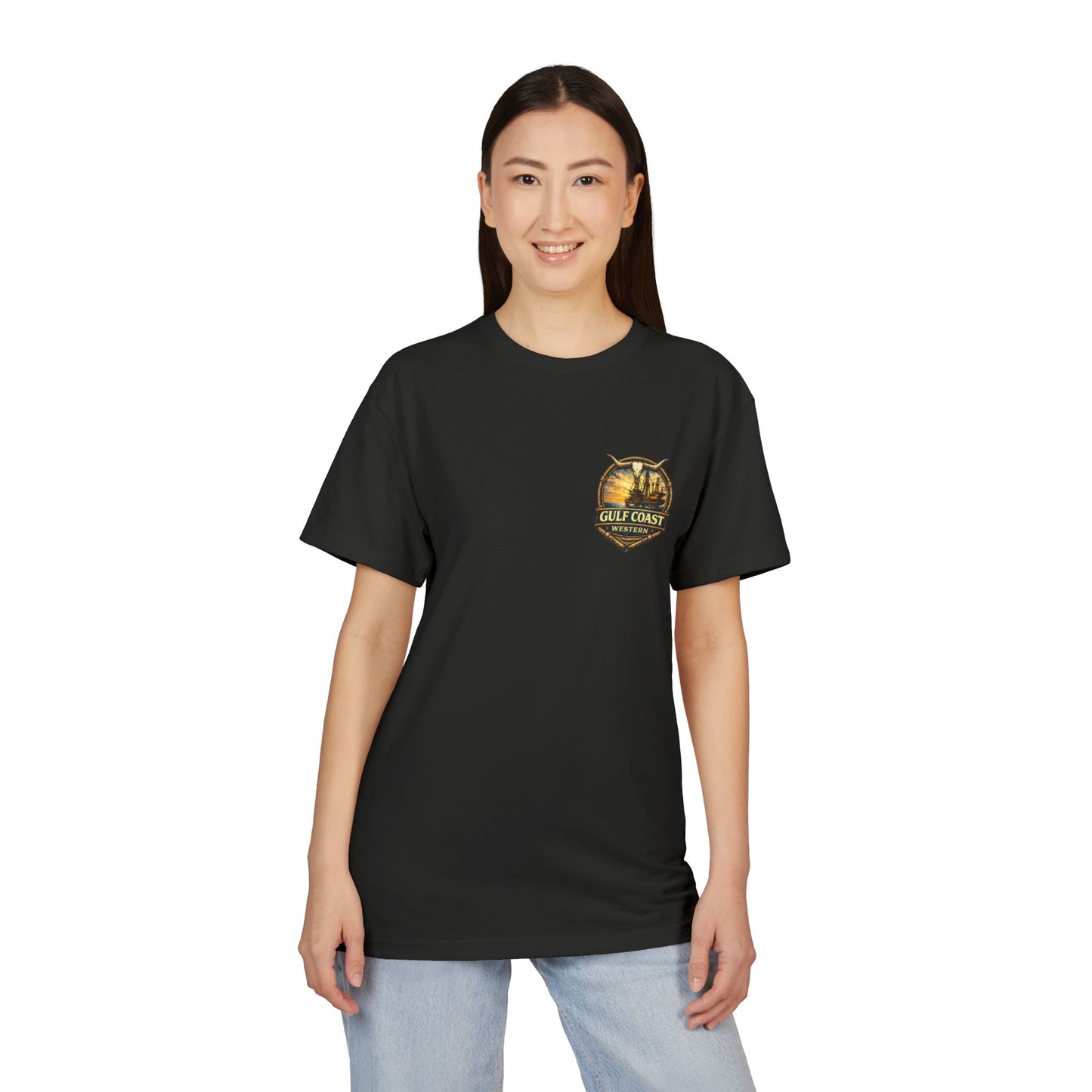 Gulf Coast Western  Sunset T-Shirt — Beach Palm Vintage Logo