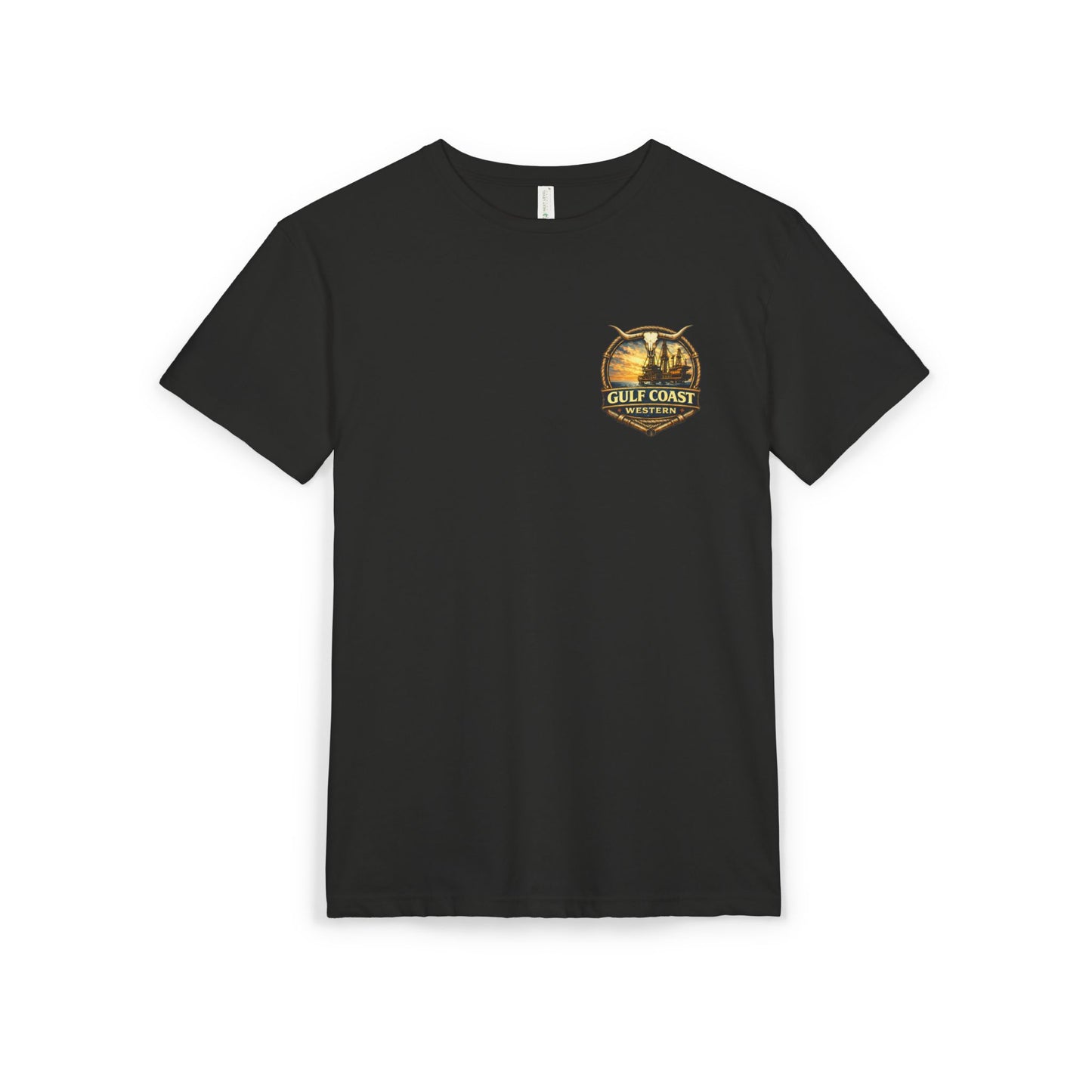 Gulf Coast Western  Sunset T-Shirt — Beach Palm Vintage Logo