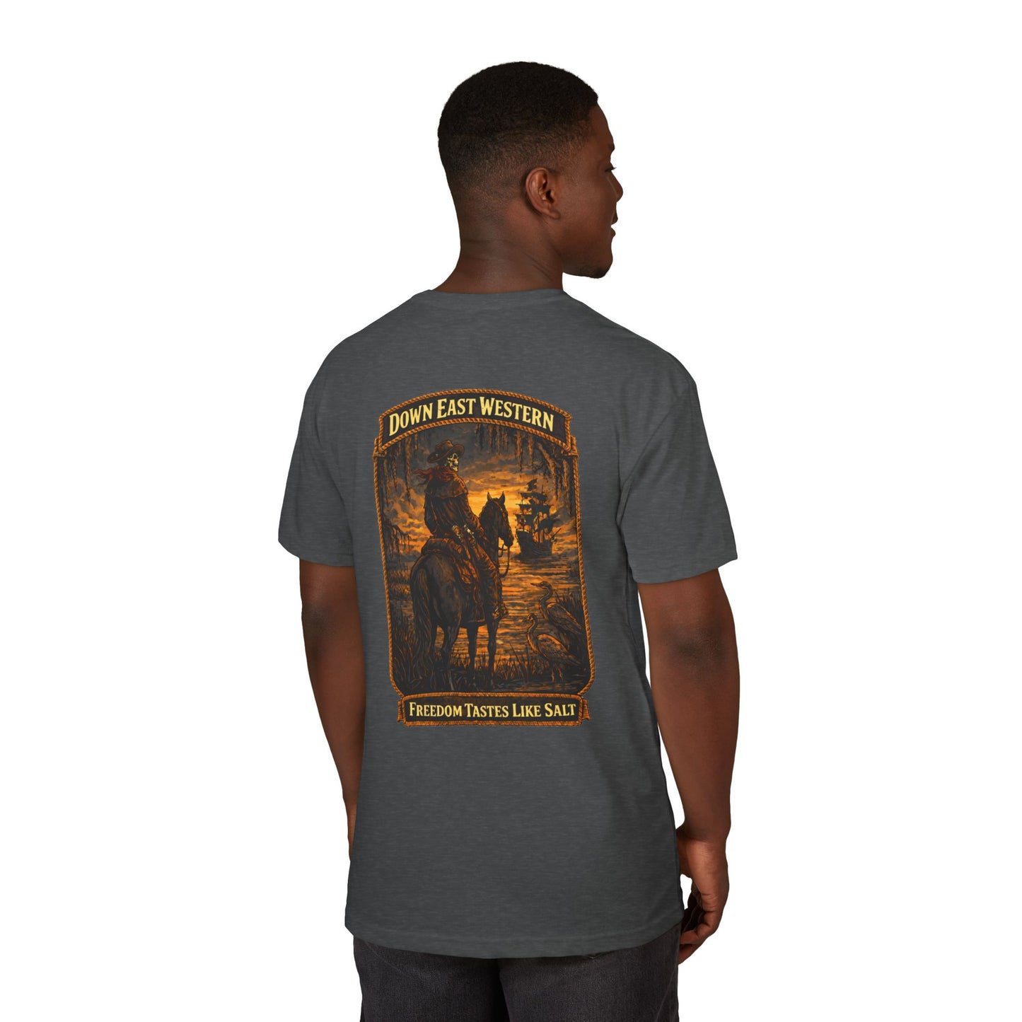 Down East Western  “Freedom Tastes Like Salt “ series Unisex Sueded T-Shirt