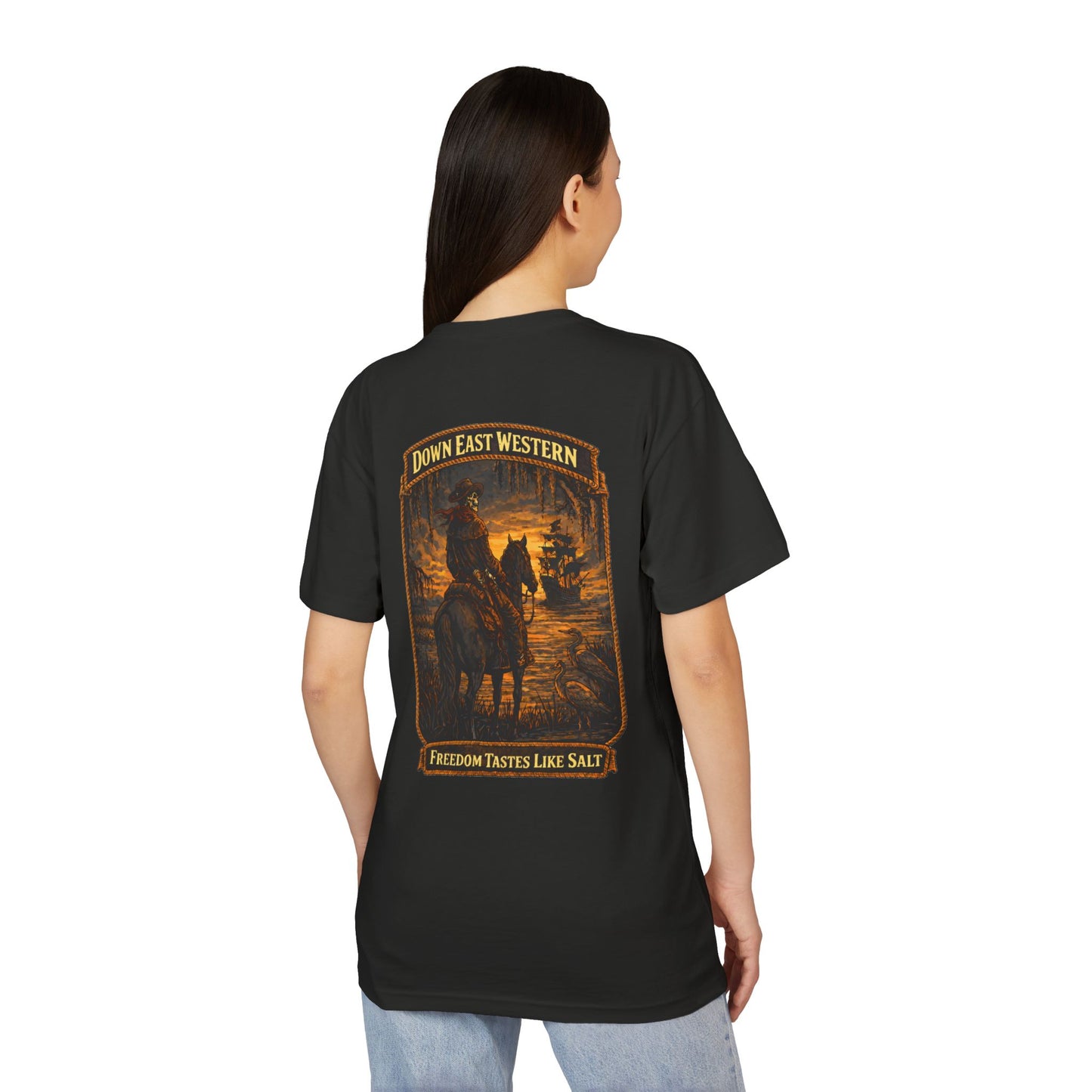 Down East Western  “Freedom Tastes Like Salt “ series Unisex Sueded T-Shirt