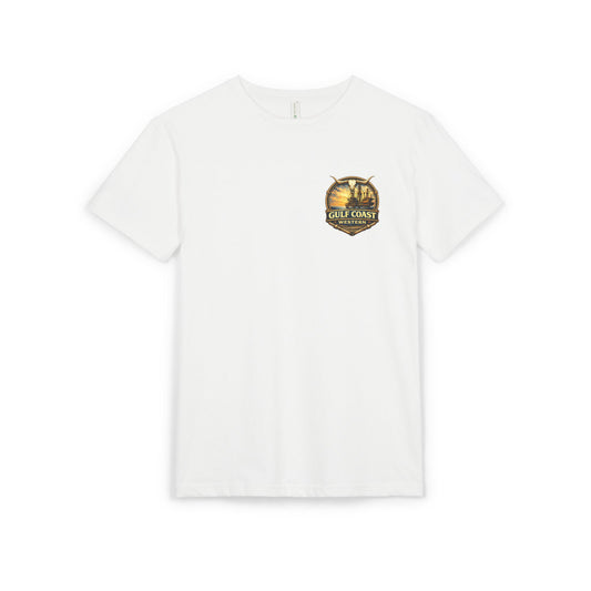 Gulf Coast Western  Sunset T-Shirt — Beach Palm Vintage Logo