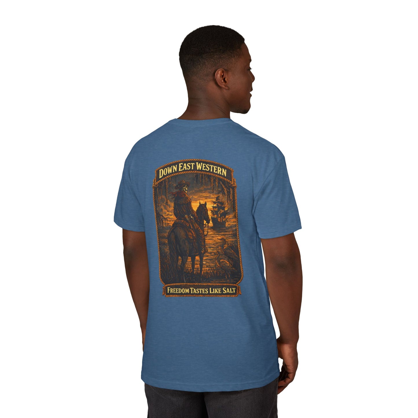 Down East Western  “Freedom Tastes Like Salt “ series Unisex Sueded T-Shirt