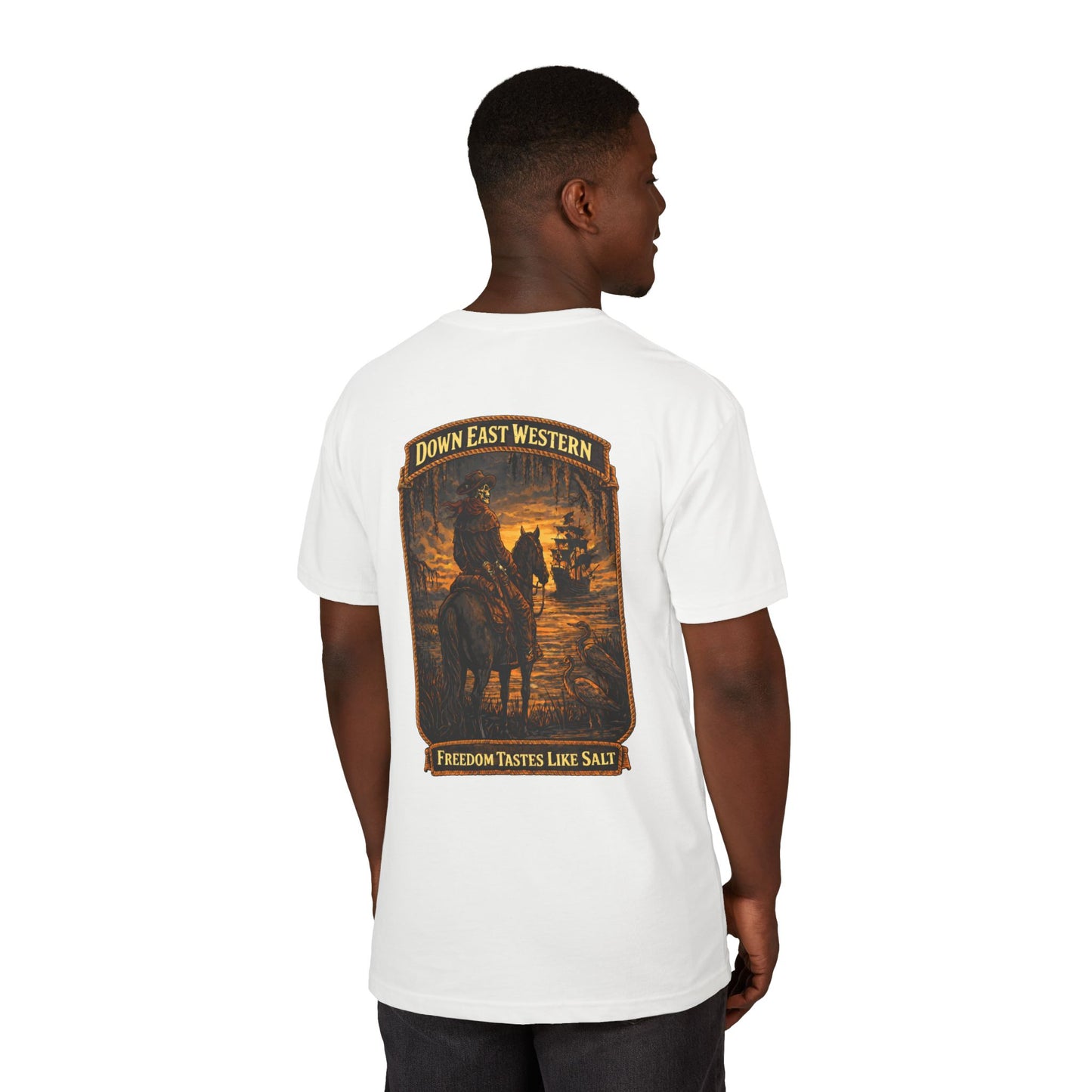 Down East Western  “Freedom Tastes Like Salt “ series Unisex Sueded T-Shirt