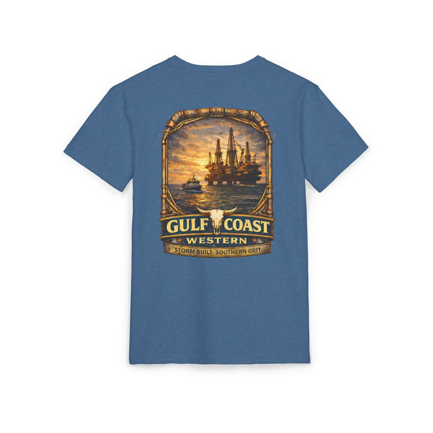 Gulf Coast Western  Sunset T-Shirt — Beach Palm Vintage Logo