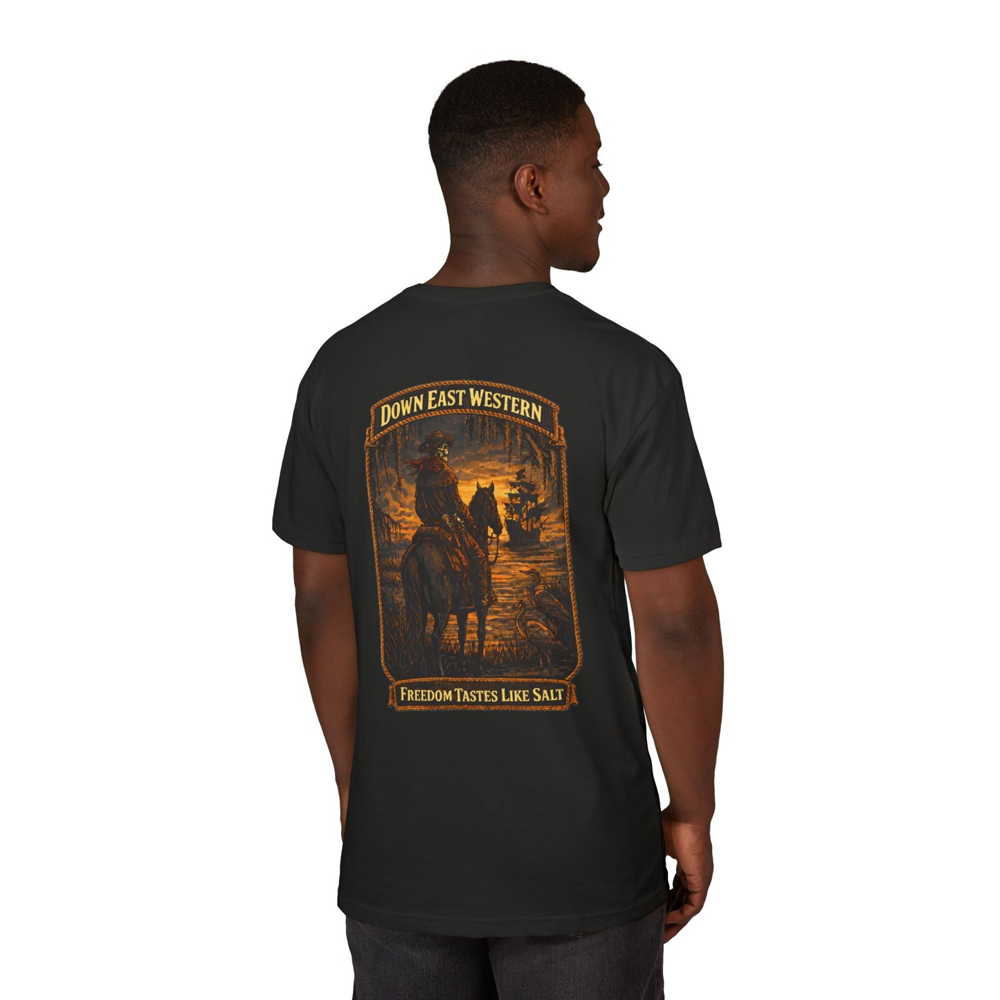 Down East Western  “Freedom Tastes Like Salt “ series Unisex Sueded T-Shirt